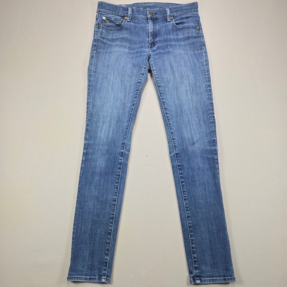 Polo‎ Ralph Lauren Tompkins Skinny Jeans Stretch Denim Medium Wash Womens 28 30